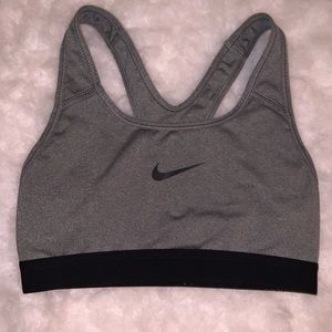 NIKE GREY SPORTS BRA